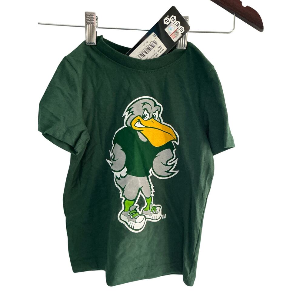 NWT Gen2 Sports Tulane University Riptide Pelican Green T-Shirt Size 3T